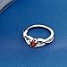 Gem Stone King 925 Sterling Silver Oval Red Garnet Engagement Ring For Women | 0.55 Cttw | Gemstone Birthstone | Oval 6X4MM | Available 5,6,7,8,9