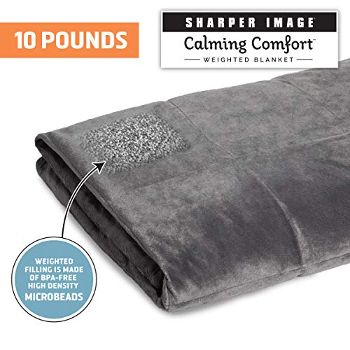 CHEAP Calming Comfort Weighted Blanket by Sharper Image, 10 lb. 41 in x