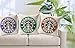 E-sunshine Cotton Blend Linen Square Throw Pillow Cover Decorative Cushion Case Pillow Case 18 X 18 Inches / 45 X 45 cm, Starbucks Coffee (green)