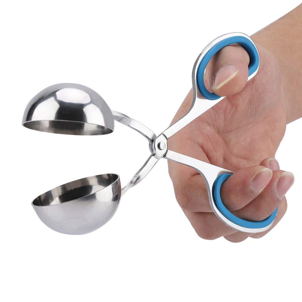 Meatballs Clip 304 Stainless Steel Non-Sticky Meatballs Rice Balls Clip Maker Mold Home Kitchen Tool(Blue)