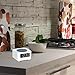 Desk Clock for Echo Dot 2nd Generation, Echo Dot Holder Stand Docking Station with LED Clock, Bedside Clock for Smart Home Alexa, Saving Space on Nightstand or Tables (White)