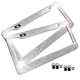 Zone Tech Shiny Bling License Plate Cover Frame