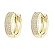 PAVOI 14K Gold Lab Diamond Cuff Earrings Huggie Stud (Yellow Gold)