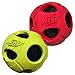 Nerf Dog Bash Rubber Wrapped Tennis Ball Dog Toy, Lightweight, Durable and Water Resistant, 3.5 Inches, for Medium/Large Breeds, Two Pack, Green and Red