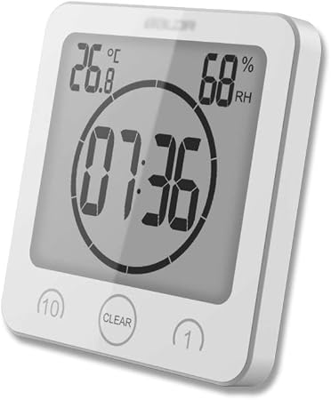 Aleenfoon Digital Badezimmeruhr Duschuhr Wasserdicht Mit Saugnapf