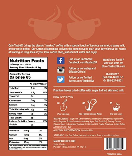 CAFE TASTLÉ SINGLE SERVE CARAMEL MACCHIATO COFFEE, 10 COUNT