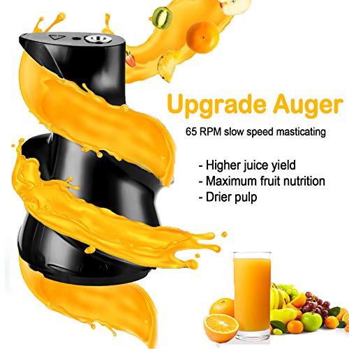 Slow Masticating Juicer,ROVKA High Vitamin Juice Extractor,3.15 Inches