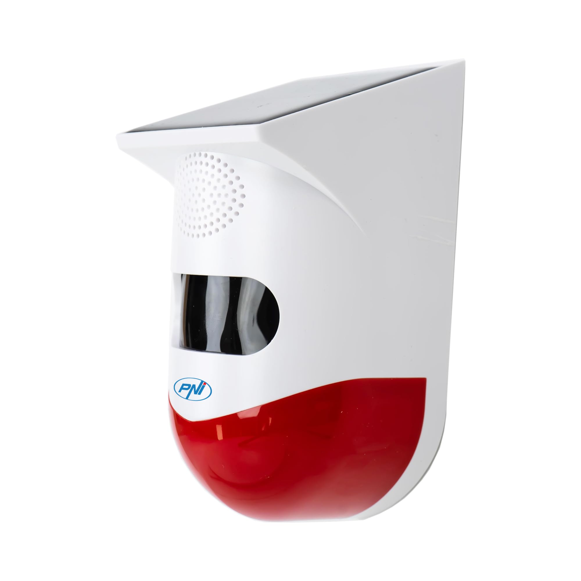 PNI SafeHouse HS008 wireless outdoor siren with motion sensor and solar charging, remote control, 120dB, 3 operating modes, internet control with Tuya Smart App