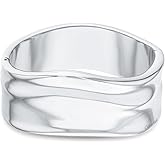 Calvin Klein Elemental Bangle Bracelet for Women, Organic Inspired Design, Boldly Sculpted, Stainless Steel, Hinge closure, Jewelry Accessories