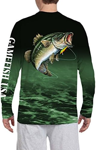 UPF 50+ Microfiber Moisture Wicking Long Sleeve Performance Bass Fishing Shirt …