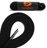 OrthoStep Round Dress Very Thin Black 36 inch Shoelaces 2 Pair Pack