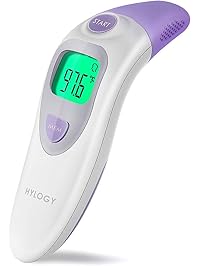 Baby Ear and Forehead Thermometer, Hylogy Digital Medical Infrared Thermometer Professional 4 in 1 Suitable for Baby, Infants, Toddlers, Adults, Objects and Ambient with more Accurate, FDA/CE Approved