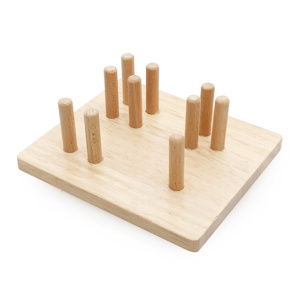 USHOP Giochi Legno Bambini, 3 in 1 Giocattoli con Perline di Legno,Montessori Giocattoli Impilabili und Infilare,Giocattolis da Infilare Motricità Fine Giochi in Legnos per Bambini 3+ Anni