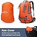 G4Free 50L Hiking Backpack Waterproof Daypack Outdoor Camping Climbing Backpack with Rain Cover for Men Women
