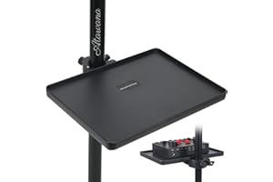 ATARVANA Universal Microphone Stand Tray, Adjustable Mic Stand Clamp-On Utility Shelf Rack Tray Holder for Music Sheet, Live Streaming, Concert Performance, Karaoke, Recording, Music Stand Accessories