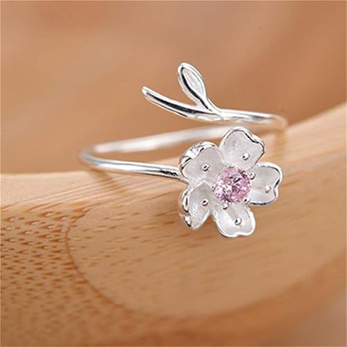 Amazon Bee Blue さくら 桜の花 リング 指輪 フラワー プレゼント ジュエリー アクセサリー パーティー レディース イヤリング 通販