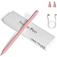 Stylus Pens for Touch Screens, Universal Fine Point iPad Pencil with Magnetic Adsorption Compatible with iPhone/iPad/Samsung/Android/Tablet & Other Touch Screens (Light Pink)