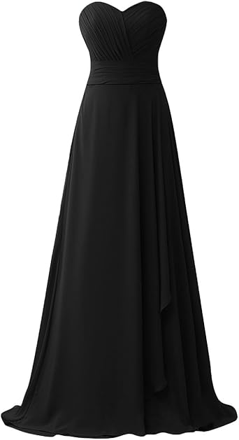 black maxi bridesmaid dress