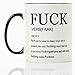 FUNNY MUG-The F word and verb definition, 11OZ Ceramic Coffee Mug, Perfect for birthday, men, women, present for him, her, sister, brother, wife, husband or friend