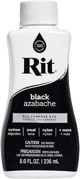 Rit Nakoma Liquid Dye 8 oz Black - Non-Toxic Fabric Dye for All Fabrics view 1