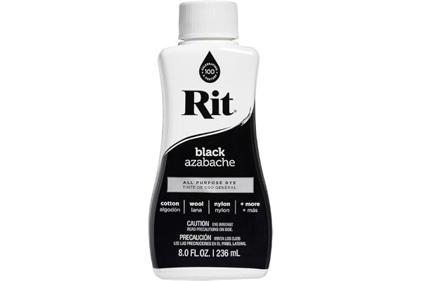 Rit Dye 88150 All Purpose Liquid Dye, Black, 8 Fl Oz