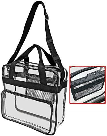 Bravo Enterprise Deluxe NFL Stadium Approved Clear Tote Bag Adjustable Shoulder Padded Strap Handles