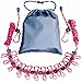 Travel Clothesline,4m/13ft Portable Retractable Adjustable Clothes Line Rope with 1 Waterproof Bag, 12 Clothespins, 13 Anti-Skid Clips for Outdoor and Indoor (Red)
