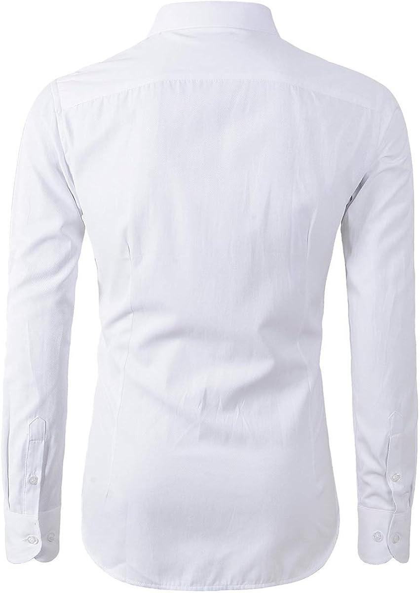 Beninos Mens Long Sleeve Slim Fit Dress Shirts at  Men’s Clothing store