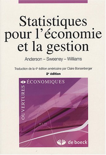 Statistiques pour l'économie et la gestion
