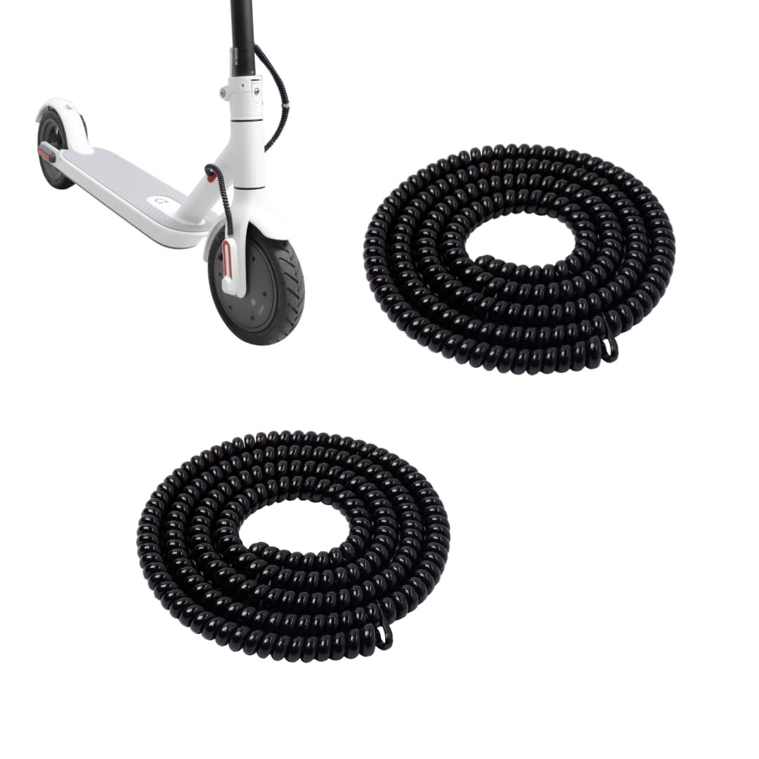 YQQXCY 2M Scooter Cable Protector Spiral Cable Tube for Ninebot G30 Max Kugoo M365 Xiaomi 1S Pro2 Mi3, E-Scooter Accessories (Black)