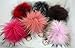AURORA168 X-large Luxury Fluffy Fur Pom Pom Ball Keyring / Bag Purse Charm Gold Ring