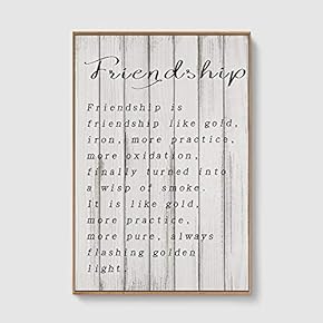 Framed Home Artwork Vintage Wood for Living Room Bedroom