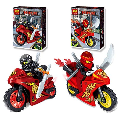 image for Lunir Cartoon Motorcycle Blocks Kids Educational Brick Building Sets T