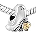 Pugster Gold Plated Jack-o-lantern Weird Halloween Ghost Pumpkin Candy Charm Fits Pandora Bead