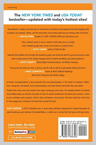 Likeable Social Media, Revised and Expanded: How to Delight Your Customers, Create an Irresistible Brand, and Be Amazing on Facebook, Twitter, LinkedIn, Instagram, Pinterest, and More
