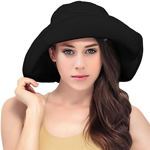 Women's Summer Cotton Bucket Beach Hat Foldable Sun Hat