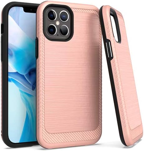 Amazon Com Iphone 12 Pro 6 1 12 Max Brushed Case 3 Rose Gold