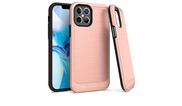 Amazon Com Iphone 12 Pro 6 1 12 Max Brushed Case 3 Rose Gold