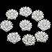 CJESLNA 10pcs 20mm Rhinestone Flower Embellishments Button Flatback