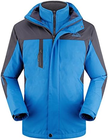 Timeiya Men's Fleece Jackets for Outdoor Activities Two Piece Suit Winter