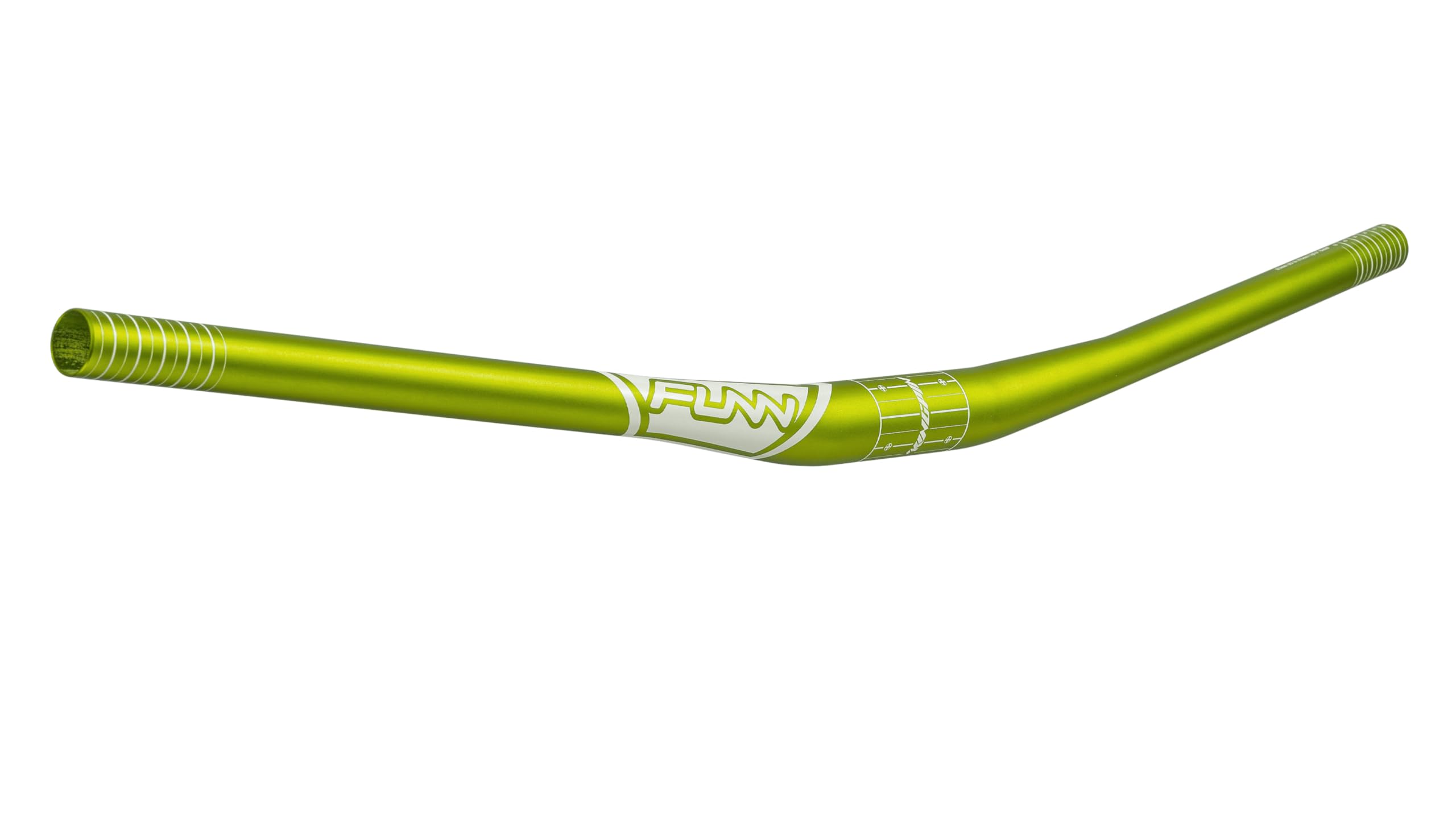 Funn Kingpin Mountain Bike Handlebar with Bar Clamp 35mm and Width 785mm, Tough and Lightweight Alloy Riser Handlebar for MTB, BMX and Road Bike, Rise 15mm MTB Handlebar (Green)