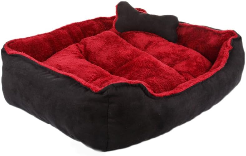 Pet Small/Medium Dogs Soft Short Plush Bones Cotton Bed Nest Mat