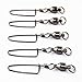 Easy Catch 20pcs/Box Size 3 4 5 6 7 Strong Fishing Ball Bearing Swivel with Solid Welded Ring and High-Strength Coastlock Snap (100% Copper+Stainless Steel)
