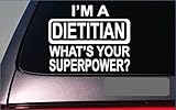 Dietitian Superpower *G385* 8" sticker Decal nutrition healthy diet meal plan