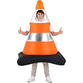 Inflatable Traffic Cone Costume Funny Blow Up Animal Suit for Halloween | Adult &amp; Kids Costume, Halloween Dress Up Outfit