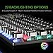 TEWELL Gaming Mechanical Keyboard, Customizable RGB Backlit, 104 Anti-ghosting Keys, Quick-Response & Quiet Black Switches and Multimedia Control for PC and Desktop Computer, with Removable Hand Restthumb 4