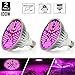 [Pack of 2] 100W Led Plant Grow Light Bulb, Full Spectrum 150 LEDs Indoor Plants Growing Light Bulb Lamp for Vegetables Greenhouse and Hydroponic, E26 E27 Base Grow Light Bulbs, AC 85~265V