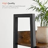 VASAGLE 4-Tier Ladder Shelf Industrial Rustic Brown Black LLS108B01 view 10