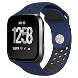 NO1seller Top Compatible Bands Replacement for Fitbit Versa Smart Watch Women Men Small Large, Soft Silicone Sport Strap with Ventilation Holes Replacement Accessories Wristband