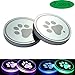 Lipctine Paw Logo Universal LED Car Cup Holder Lights Mats Pad Colorful RGB Drink Coaster Accessories Interior Decoration Atmosphere Fit for Car Truck SUV Vehicle